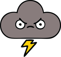 cute cartoon storm cloud