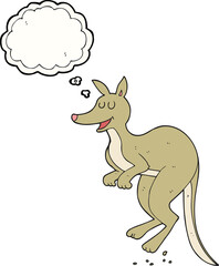 thought bubble cartoon kangaroo
