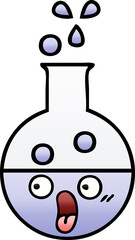 gradient shaded cartoon test tube