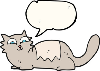 speech bubble cartoon cat