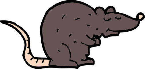 cartoon black rat