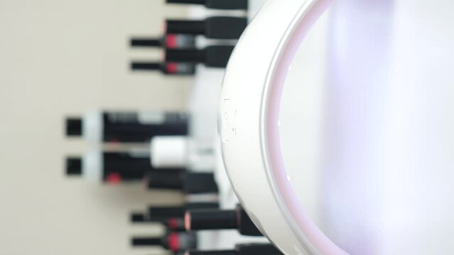 Ultraviolet UV LED lamp for drying, polymerization gel polish for nail polish coating, press the timer button