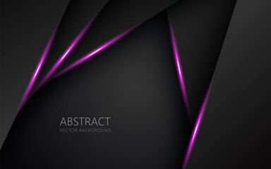 abstract pink light black space frame layout design tech triangle concept gray texture background. eps10 vector