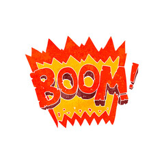 retro cartoon boom symbol