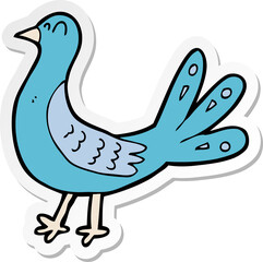 sticker of a cartoon bird