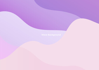 Purple and pink gradient wave background with soft color. vector illustration. Eps10