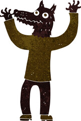 cartoon wolf man