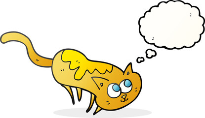 thought bubble cartoon cat