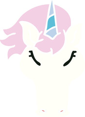 quirky hand drawn cartoon unicorn