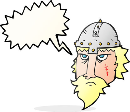 speech bubble cartoon viking warrior