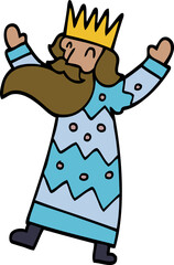 cartoon doodle jolly king