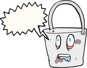 speech bubble cartoon bucket