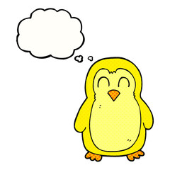 thought bubble cartoon bird