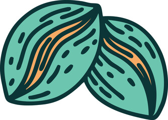 tattoo style icon of coffee beans