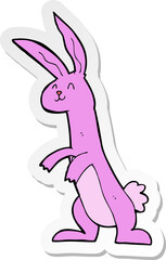 Obraz na płótnie Canvas sticker of a cartoon rabbit