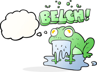 thought bubble cartoon gross little frog