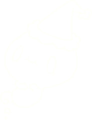 Christmas Ghost Chalk Drawing