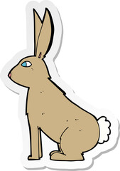 sticker of a cartoon rabbit