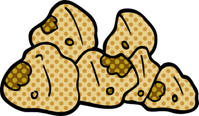 cartoon doodle boulders