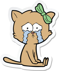 sticker of a cartoon cat