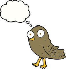 thought bubble cartoon bird