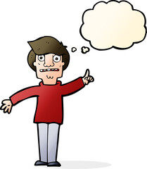 cartoon man asking question with thought bubble