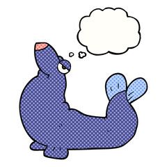 thought bubble cartoon proud seal