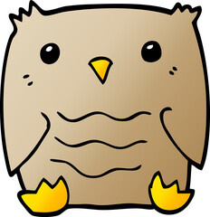 cartoon doodle owl