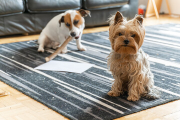Two degs make mess at home
