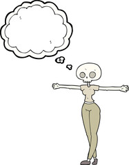 thought bubble cartoon zombie woman