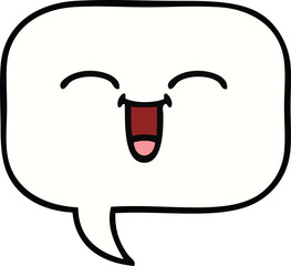 cute cartoon speech bubble