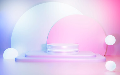 Pódio 3D para produtos