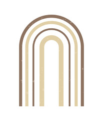 Naklejka premium Boho style geometric design elements. Abstract shapes with texture. Modern aesthetic. Green organic wall decor, cover, print, card, branding designs.