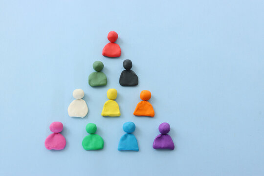 image of people figures, human resources, leadership and management concept