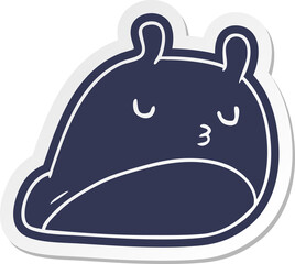 cartoon sticker kawaii fat cute slug