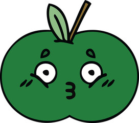 cute cartoon juicy apple