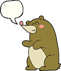 comic book speech bubble cartoon bear