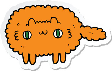 sticker of a cartoon cat
