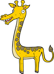 Obraz premium cartoon giraffe