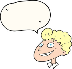 speech bubble cartoon happy man