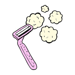 comic book style cartoon razor