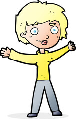 cartoon woman waving arms