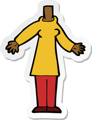 sticker of a cartoon body