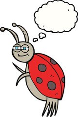 thought bubble cartoon ladybug