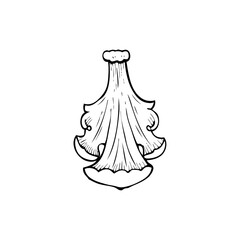 traditional hand drawn floral swirl