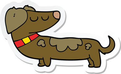 sticker of a cartoon dog