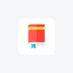 Book, text book fully editable vector fill icon

