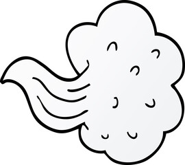 cartoon doodle gust of air