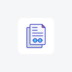Paper, sheet, fully editable vector fill icon
