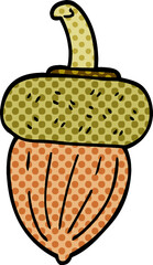 cartoon doodle acorn